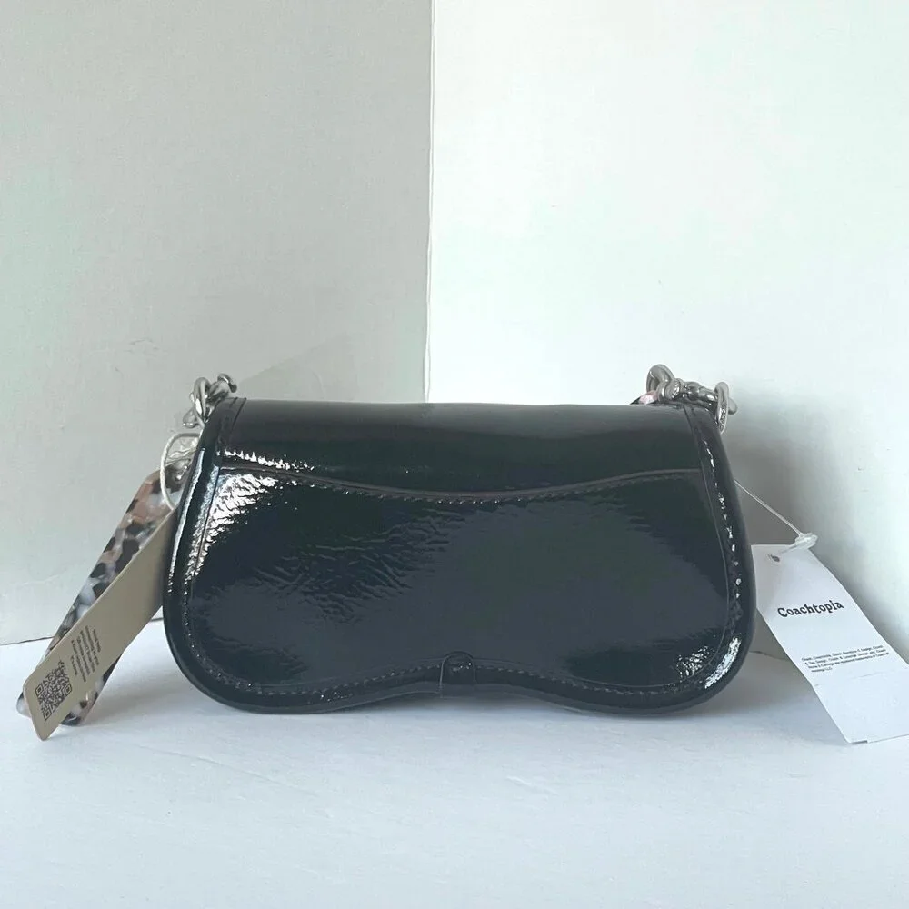 Coach Coachtopia Mini Wavy Dinky Bag CQ853 Black Patent Crossbody
